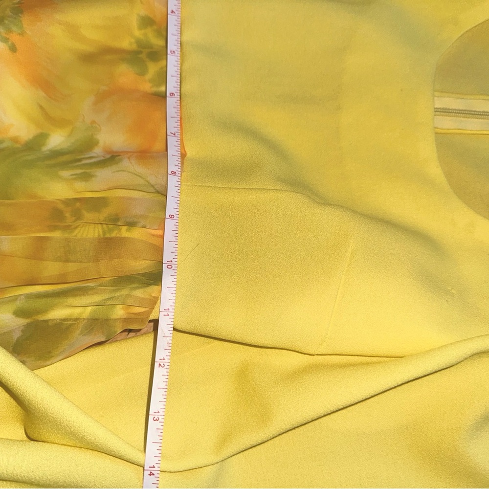 Yellow Floral Vintage Dress - Picture 5 of 10